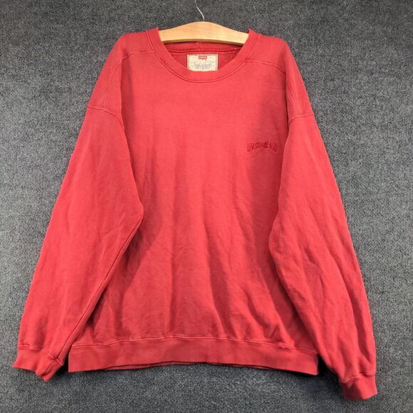 Levi's Men's Pullover Sweatshirt Red Medium Crew Neck Regular Fit Vintage USA - Picture 2 of 13